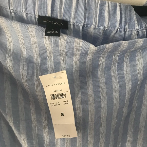  NWT Ann Taylor Stripe Stripe Off The Shoulder - Picture 4 of 4